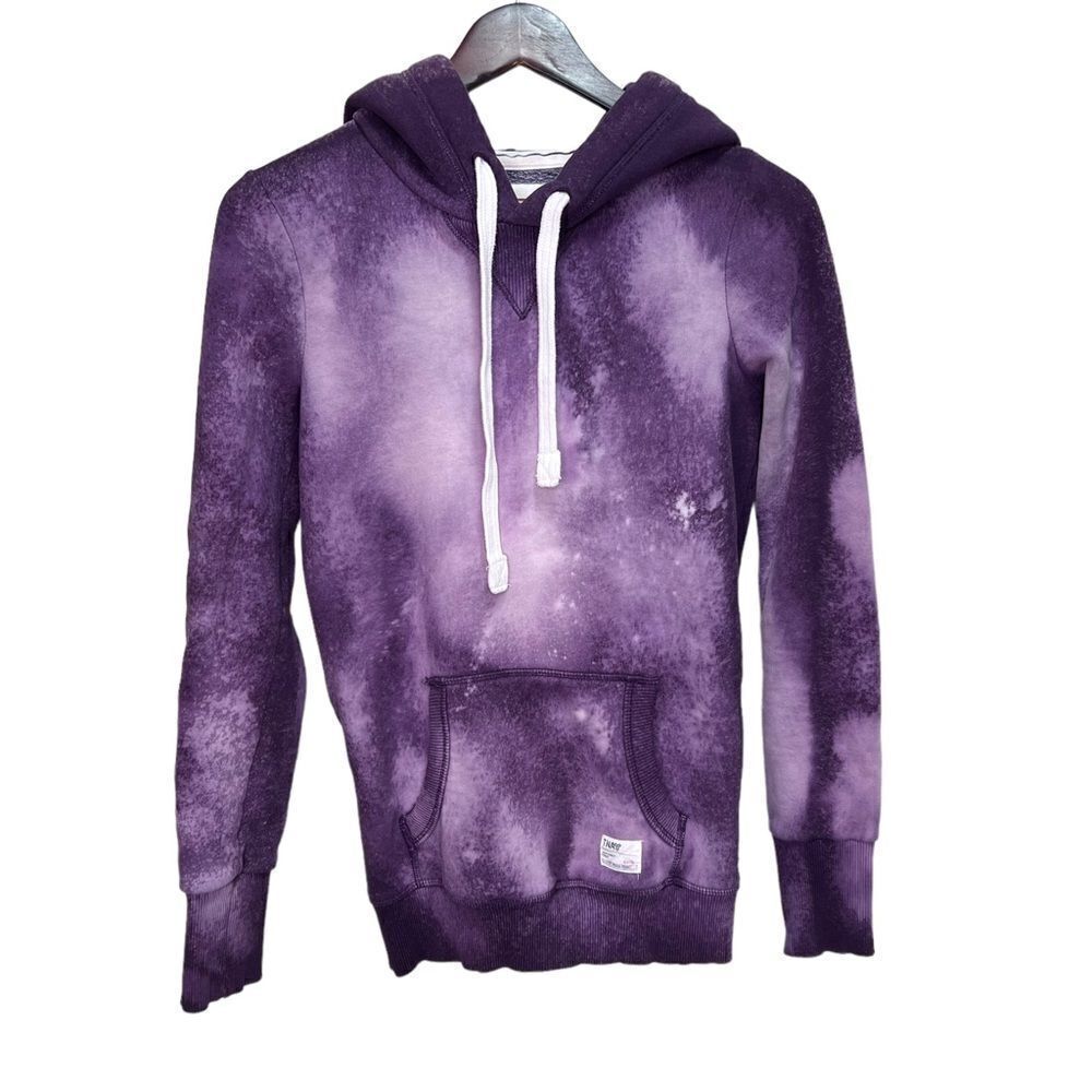 Aritzia TNA Purple Tie Dyed Hooded Sweater Size XS